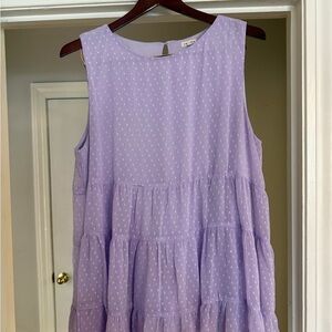 Lavender Sleeveless Tiered Blouse